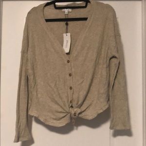 Socialite long sleeve waffle L/S tee